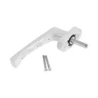 Ручка для окон ПВХ ТУНДРА, пластиковая, 32 мм, цвет белый, набор 2 шт