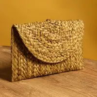 Сумка клатч плетёная из сиграсса 26х16х3 см, цв. бежевый Сумка клатч плетёная из сиграсса 26х16х3 см, цв. бежевый