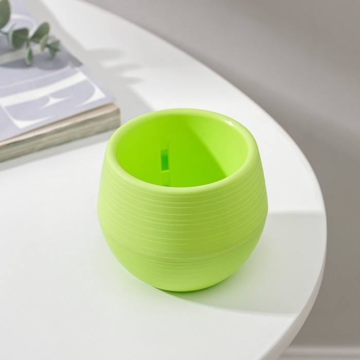 Горшок для цветов с поддоном «Япония», 125 мл, d=8 см, h=6,5 см, цвет фисташковый Горшок для цветов с поддоном «Япония», 125 мл, d=8 см, h=6,5 см, цвет фисташковый