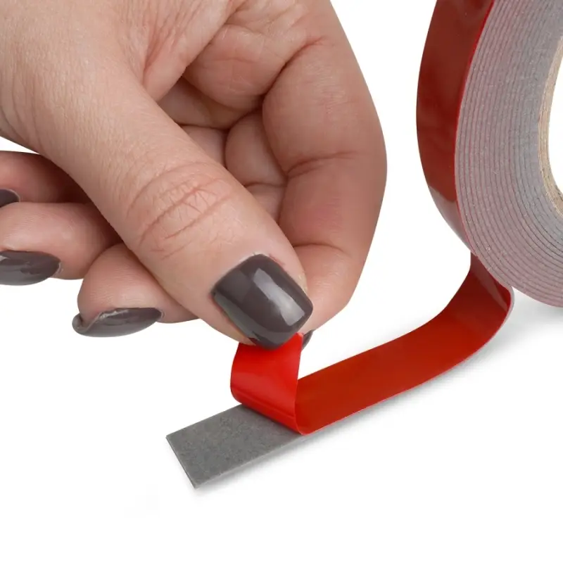 Лента клейкая двусторонняя AVS SCH-031 12 mm x 5 m акриловая основа (серая)