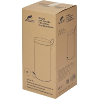 Ведро мусорное с педалью и доводчиком Luscan 30 л, матовое, нерж сталь