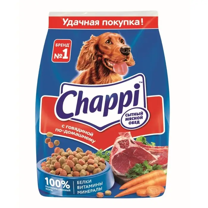 Сухой корм Chappi для собак, с говядиной по-домашнему, 600 г Сухой корм Chappi для собак, с говядиной по-домашнему, 600 г