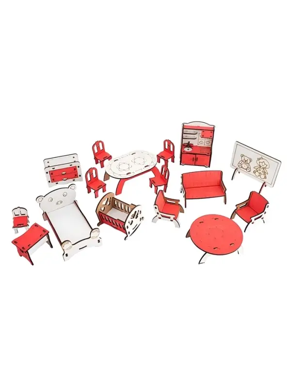 Кукольный домик &laquo;Машенька&raquo;, 16 элементов, декор и мебель в комплекте
