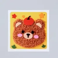 Вышивка по фетру "Медвежонок", 20,5*20,5 см, цвет желтый