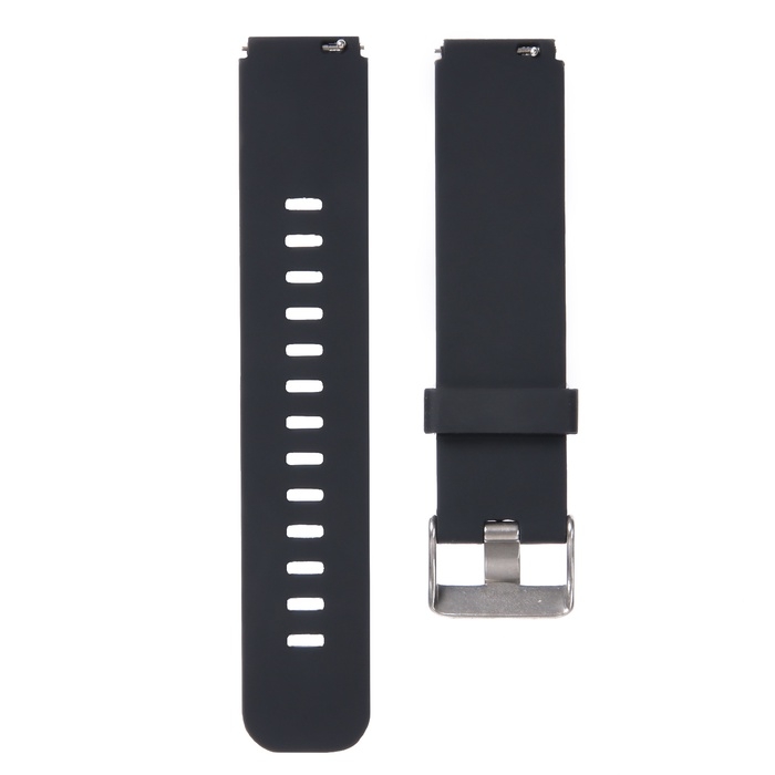 Ремешок для часов 18 мм, с быстросъемными шпильками, силикон, l-21.5 см, черный Ремешок для часов 18 мм, с быстросъемными шпильками, силикон, l-21.5 см, черный