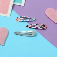Невидимка для волос "Селена" (набор 6 шт) лето, 4,5 см