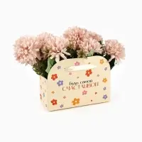 Коробка для цветов складная &laquo;Поздравляю&raquo;, 17&times;13&times;7 см