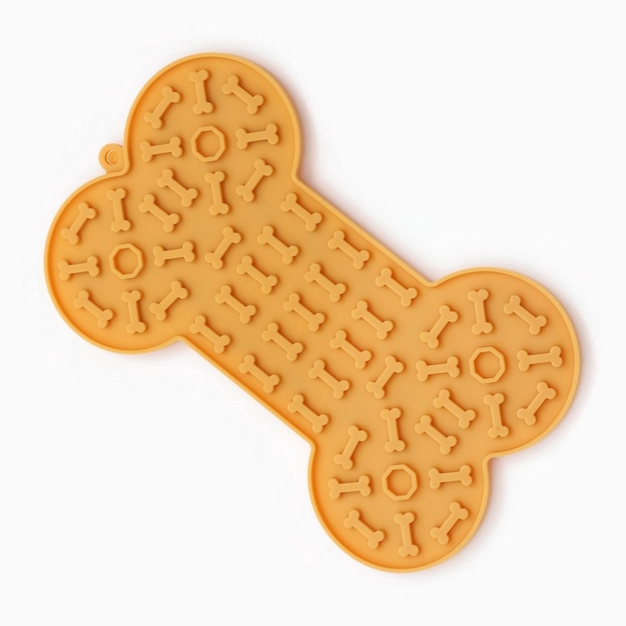 Коврик для лизания на присосках 18,5 х 11,5 см, жёлтый Коврик для лизания на присосках 18,5 х 11,5 см, жёлтый