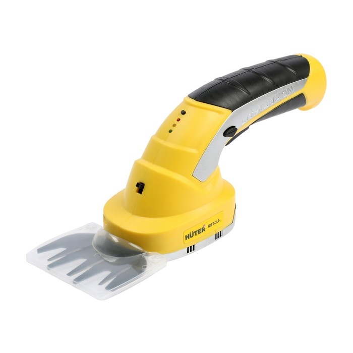Ножницы-кусторез Huter GET-3.6, аккумуляторные, 3.6 В, 1.5 Ач, 1100 ход/мин, рез до 8 мм