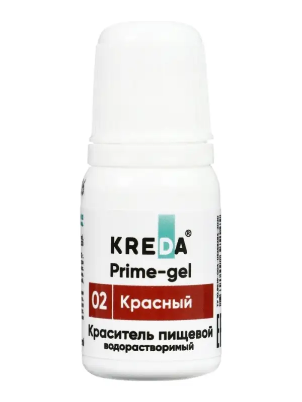 Краситель-колорант водорастворимый KREDA Prime для окрашивания пищевых продуктов, набор 10 цветов