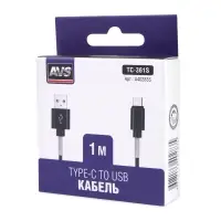 Кабель AVS TC-361S USB/Type-C усиленный, 18 Вт, 1 м (A40283S)