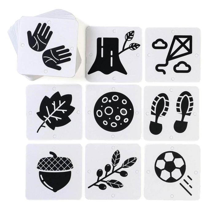 Чёрно-белые картинки для новорожденных «Мир вокруг нас», 40 картинок, 0+ Чёрно-белые картинки для новорожденных «Мир вокруг нас», 40 картинок, 0+