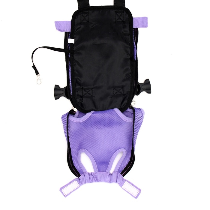 Рюкзак-переноска для кошек и собак  Рюкзак-переноска для кошек и собак "Кенгуру",М -32х20 см (ДС 29-34, ОГ 25-43 см) фиолетовый