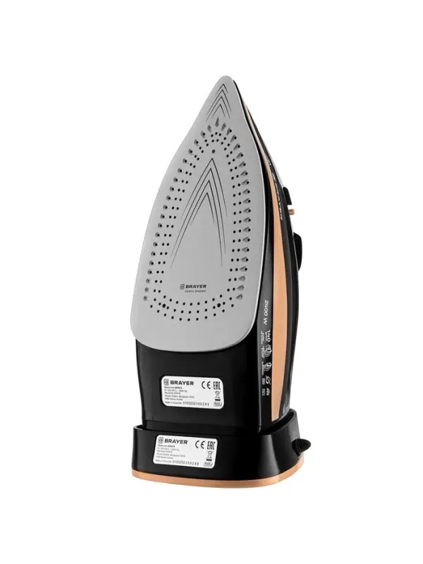 Утюг паровой BRAYER 4010BR, 2400 Вт, керамическая подошва, 320 мл, беспроводной, коричневый