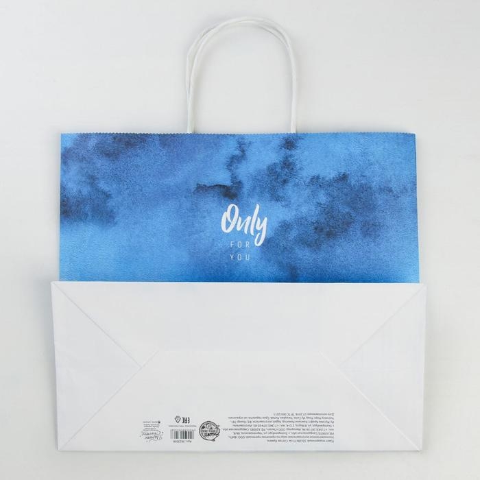 Пакет подарочный крафт, упаковка, «Only for you», 32 х 28 х 15 см Пакет подарочный крафт, упаковка, «Only for you», 32 х 28 х 15 см