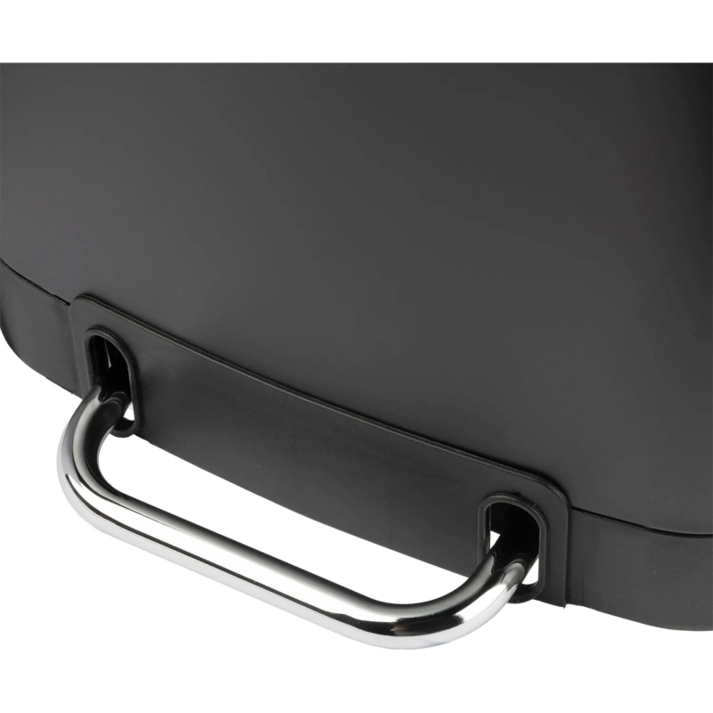 Ведро мусорное с педалью и доводчиком Luscan 30л,черное,прямоуг,металл