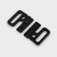 Застёжка для бюстгальтера, пластиковая, 14 мм, 10 шт., чёрная