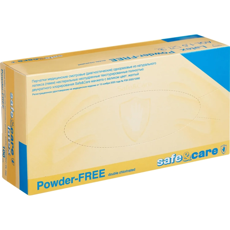 Перчатки мед. смотров. латекс н/c,н/о, текст,2хлор S&C TL/DL202 (XL) 45п/уп