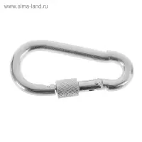 Карабин монтажный с фиксатором ТУНДРА krep, DIN5299D, 4×40 мм, оцинкованный