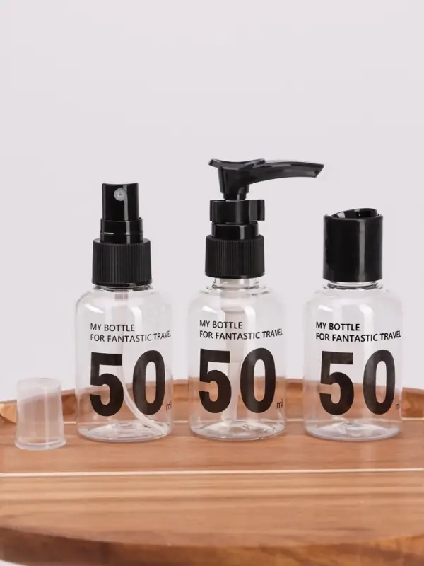 Набор для хранения, в чехле, 7 предметов, прозрачный, чёрный