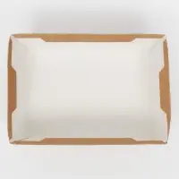 Салатник одноразовый, контейнер с прозрачной крышкой, крафт, 0.4 л, 14.5&times;9.5&times;4, 5 см
