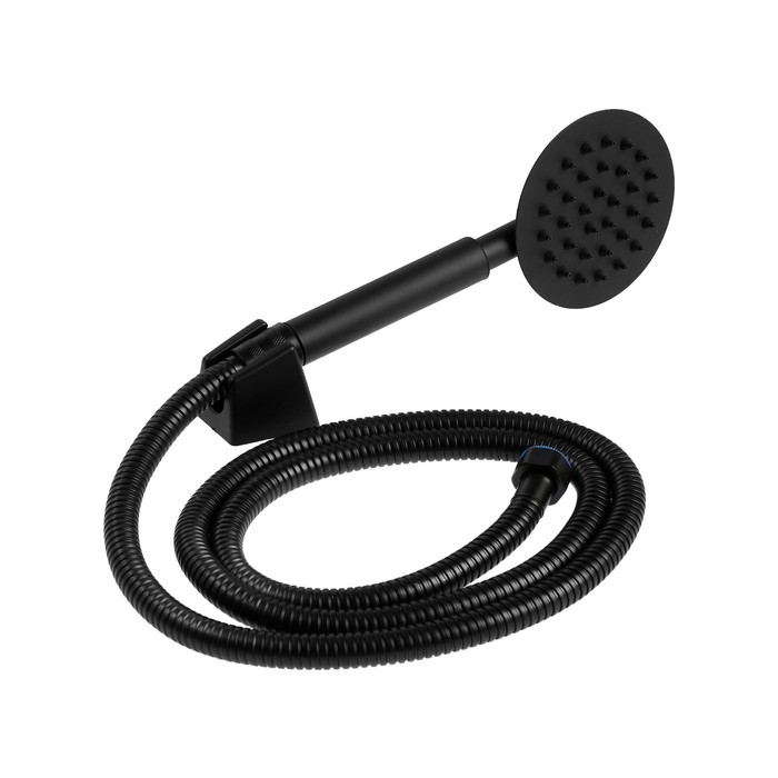 Смеситель для ванны ZEIN Z3491, изогнутый излив, душевой набор, нержавеющая сталь, черный Смеситель для ванны ZEIN Z3491, изогнутый излив, душевой набор, нержавеющая сталь, черный