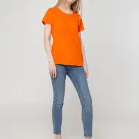 Футболка женская T-bolka Lady оранжевая, размер M