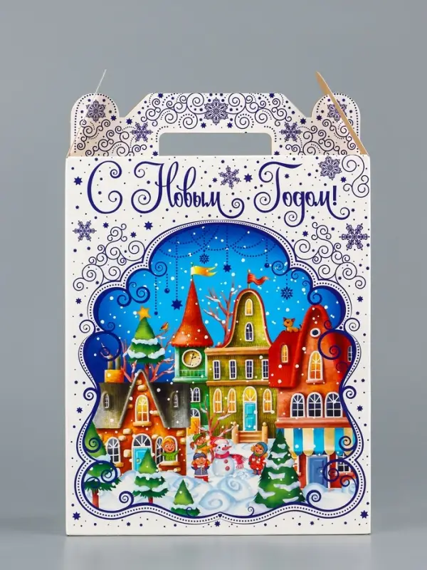 Подарочная коробка новогодняя Мечты сбываются 17 х 7 х 25,5 см Подарочная коробка новогодняя Мечты сбываются 17 х 7 х 25,5 см