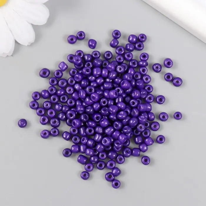 Бисер круглый размер 6/0 "Сине-фиолетовый" 20 гр