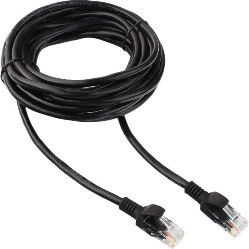 Патч-корд UTP Cablexpert PP12-5M/BK кат.5e, 5м, чёрный