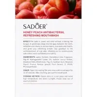 Ополаскиватель для полости рта антибактериальный SADOER, персик, 10 шт. по 13 мл