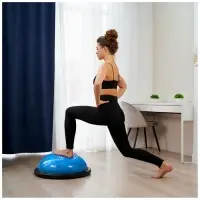 Полусфера BOSU гимнастическая ONLYTOP, массажная, с насосом, 58&times;25 см, синяя