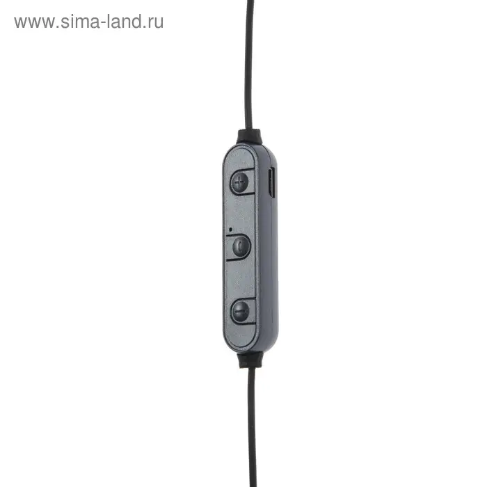 Наушники LuazON VBT 1.4, беспроводные, вакуумные, магнитные, Bluetooth 4.2, 90 мАч, серые