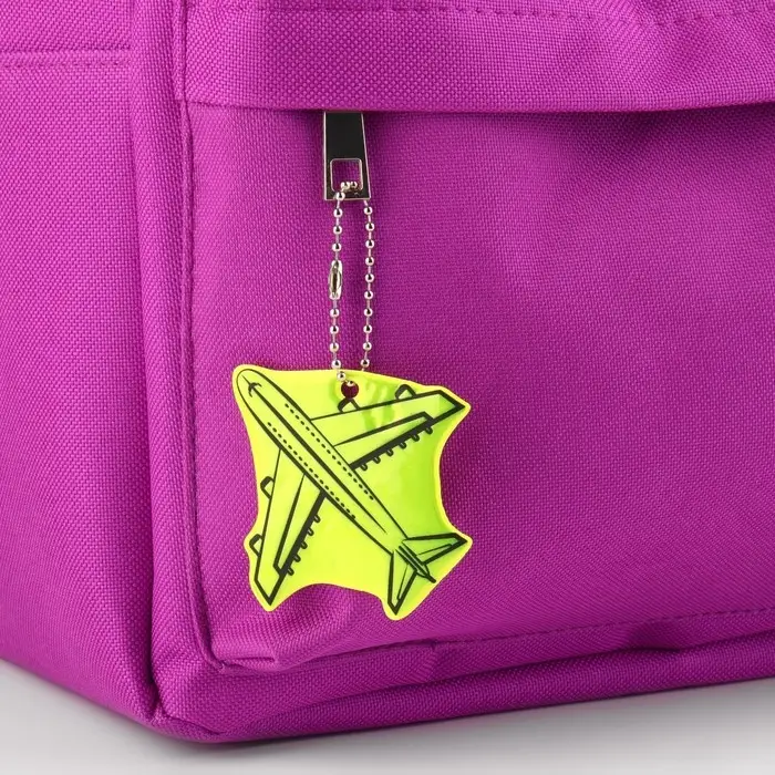 Светоотражающий элемент «Самолёт», двусторонний, 5.8×5.8 см, МИКС