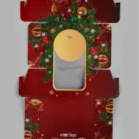 Коробка для бенто-торта &laquo;Красные и золотые шары&raquo;, 15,5 х 15,5 х 10 см