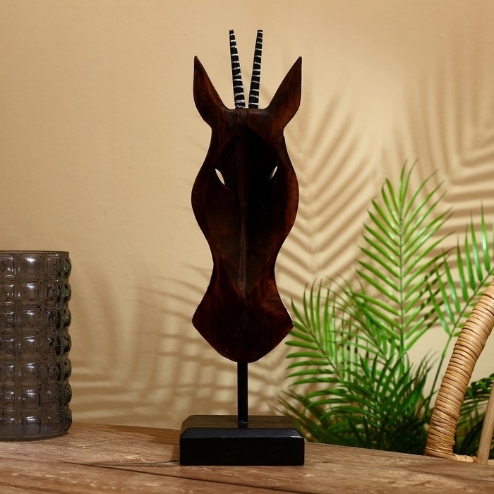 Маска Маска "Зебра" на подставке, албезия 45 см