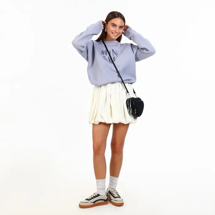 Сумка женская кросс-боди на молнии, в форме сердца, 20&times;5&times;16 см, чёрная