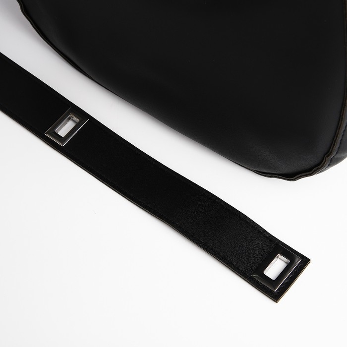 Сумка женская на одно плечо, на молнии, цвет чёрный Сумка женская на одно плечо, на молнии, цвет чёрный