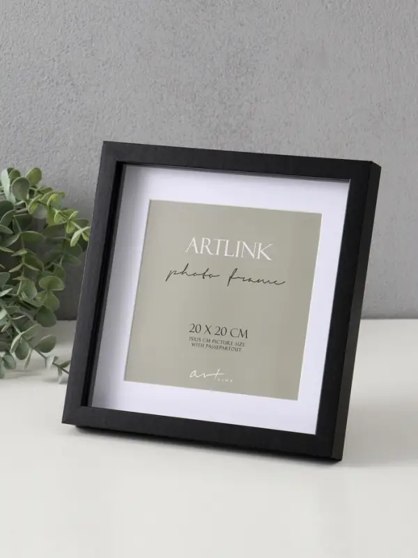 Фоторамка МДФ "Camila" 20х20 см, с паспарту (14х14 см), чёрный