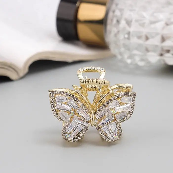 Крабик для волос &laquo;Дороти&raquo;, бабочка, 4 см, золотистый