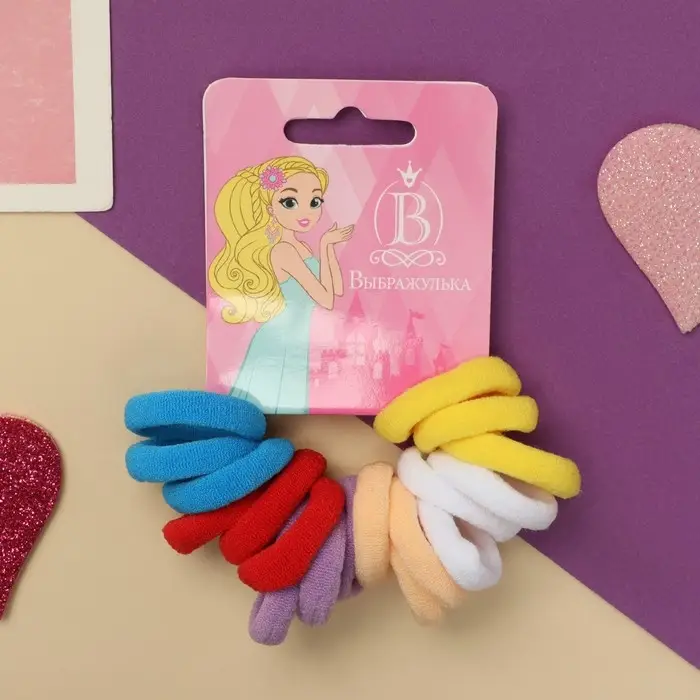 Резинка для волос  Резинка для волос "Спорт" (набор 18 шт) классик яркий экстра, 2,5 см