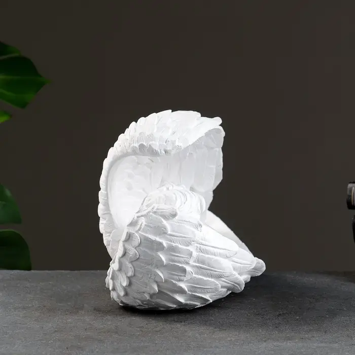 Фигура &laquo;Ангел в крыле большой&raquo; 17&times;38&times;21 см, белый