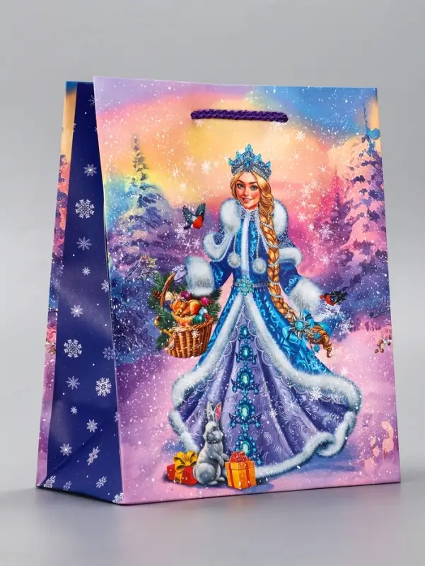 Пакет подарочный новогодний ламинированный, «Снегурочка ждет Деда Мороза» , 18×10×22.3 см Пакет подарочный новогодний ламинированный, «Снегурочка ждет Деда Мороза» , 18×10×22.3 см