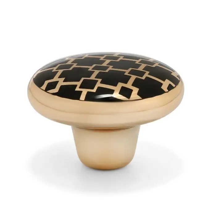 Ручка-кнопка CAPPIO, d=39 мм, цвет золото, 8 шт.