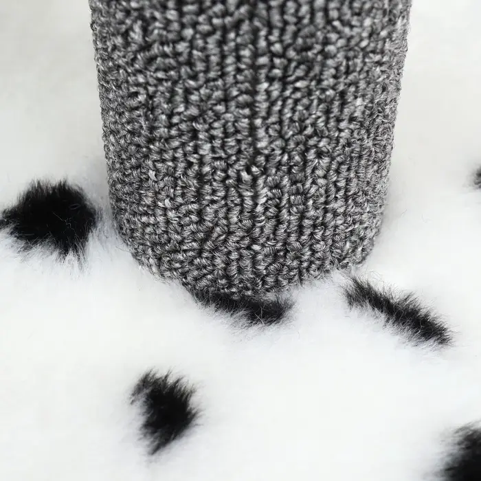 Домик для кошек с когтеточкой, 35&times;45&times;75 см, квадратный, 3х-этажный, ковролин, цвет МИКС