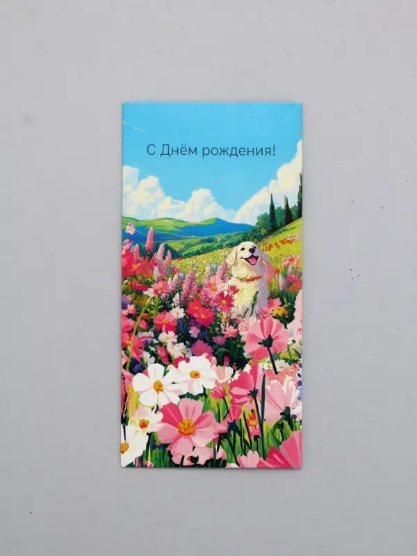 Конверт для денег «С Днем Рождения!», пёсик, 16,5 х 8 см Конверт для денег «С Днем Рождения!», пёсик, 16,5 х 8 см