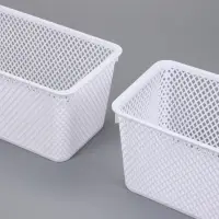 Корзины для хранения &laquo;Аура&raquo;, набор 2 шт.: 27.5&times;15&times;15 см, белые