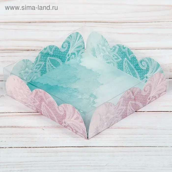 Коробка для печенья, кондитерская упаковка с пластиковой крышкой, «Твой день», 10.5 х 10.5 х 3 см Коробка для печенья, кондитерская упаковка с пластиковой крышкой, «Твой день», 10.5 х 10.5 х 3 см