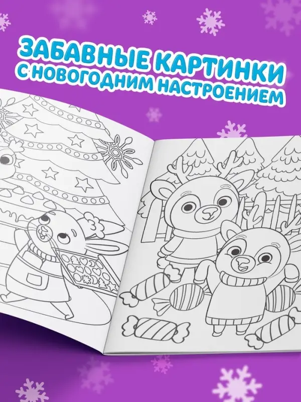 Раскраска новогодняя &laquo;Письмо Деда Мороза&raquo;, 12 стр.