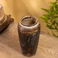 Подсвечник из дерева джати, d=7 см, 12&times;12&times;23 см, тёмно-коричневый